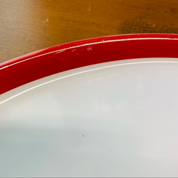 Vintage Waechtersbach Cherry Red Stripe Platter - Picture 7 of 7